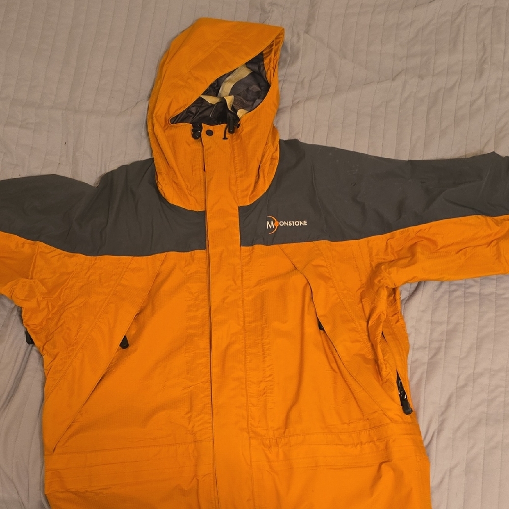 GORE-TEX Monsoon Jacket in Vibrant Orange and Charcoal